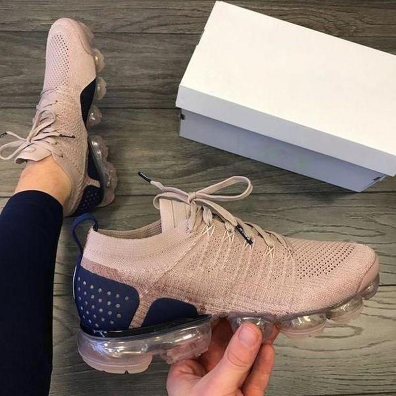 Baskets violettes 2021 pour femmes, chaussures décontractées en maille avec coussin d'air, plates