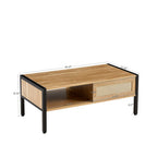 Table basse en rotin de 40,16 pouces