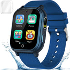 Montre connectée pour enfants, cadeau idéal pour les garçons de 3 à 12 ans. Étanche IP67, elle propose 32 jeux de puzzle, un écran tactile HD, une double caméra vidéo, un podomètre et un lecteur de musique. Cadeau d'anniversaire parfait pour les garçons d