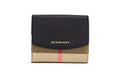 Burberry Luna Portefeuille porte-monnaie en cuir noir à motif maison