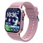 Montre connectée pour enfants (filles de 4 à 12 ans) : 32 jeux, écran tactile HD, caméra, lecteur vidéo et musique, podomètre, lampe torche, affichage 12/24 h, jouet éducatif, cadeau d’anniversaire pour filles de 6 à 10 ans.