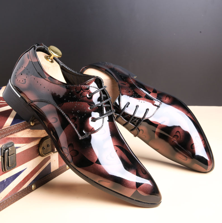 Chaussures en cuir décontractées pour hommes, grandes tailles