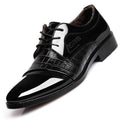 Chaussures pointues en cuir à motif crocodile pour hommes
