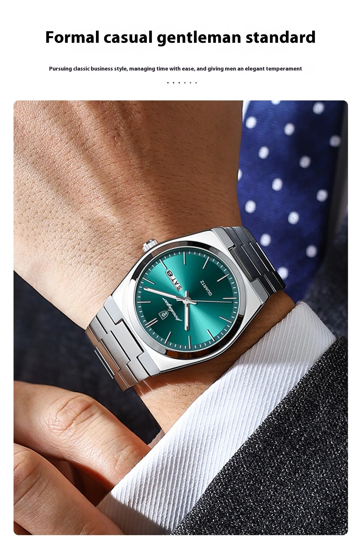 Montre homme ultra-mince, étanche, lumineuse, à quartz