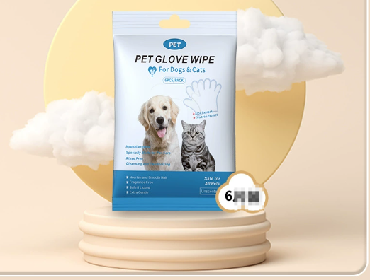 Gants et lingettes de nettoyage pour animaux