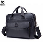 Porte-documents professionnel en cuir véritable pour homme - Sacoche pour ordinateur portable en cuir de vachette