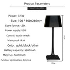 Lampe de table LED moderne et minimaliste pour la décoration intérieure