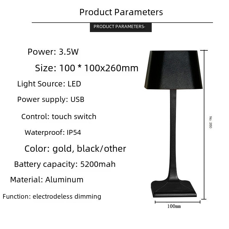 Lampe de table LED moderne et minimaliste pour la décoration intérieure