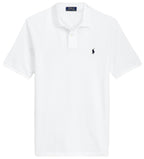 Polo Ralph Lauren pour homme grandes tailles, manches courtes, motif emblématique en maille (blanc clair)