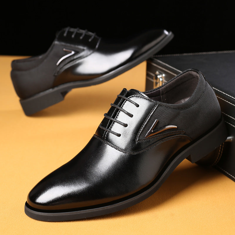 Chaussures en cuir décontractées pour hommes grandes tailles