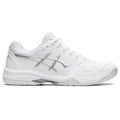 Chaussures de tennis ASICS Gel-Dedicate 7 pour femme, pointure 9,5, blanc/argent pur