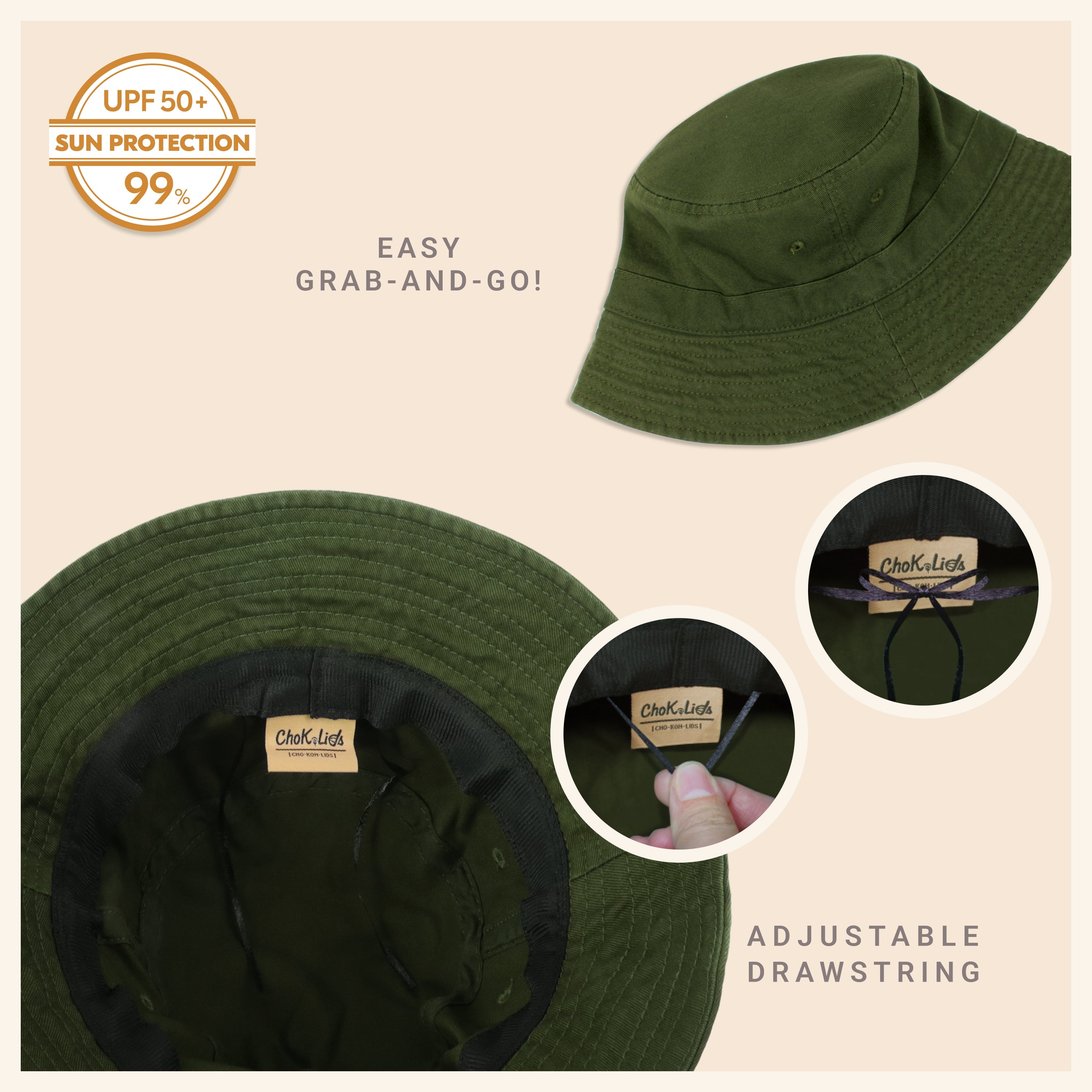 Bob classique en coton pour l'été – Chapeau de soleil léger en coton