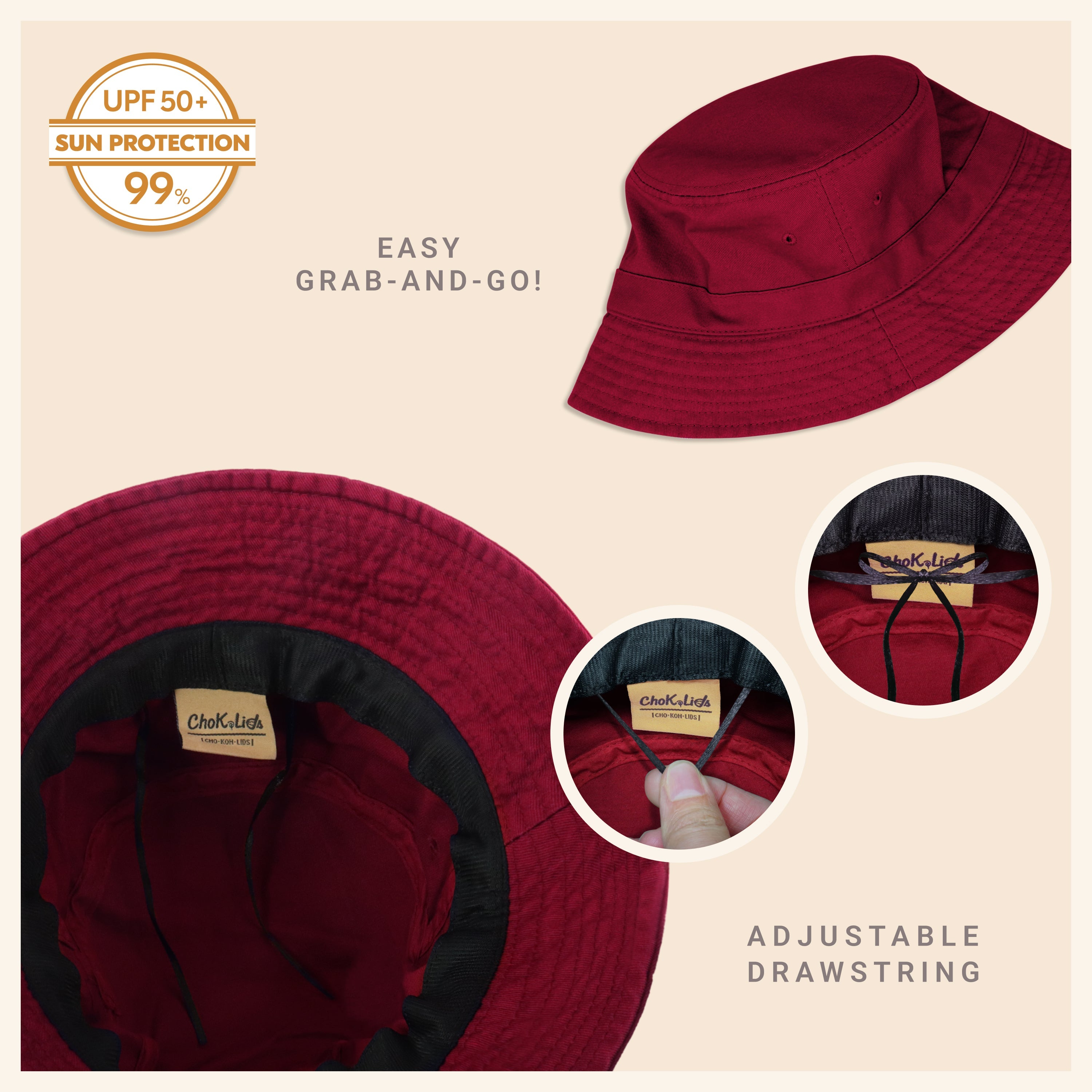 Bob classique en coton pour l'été – Chapeau de soleil léger en coton