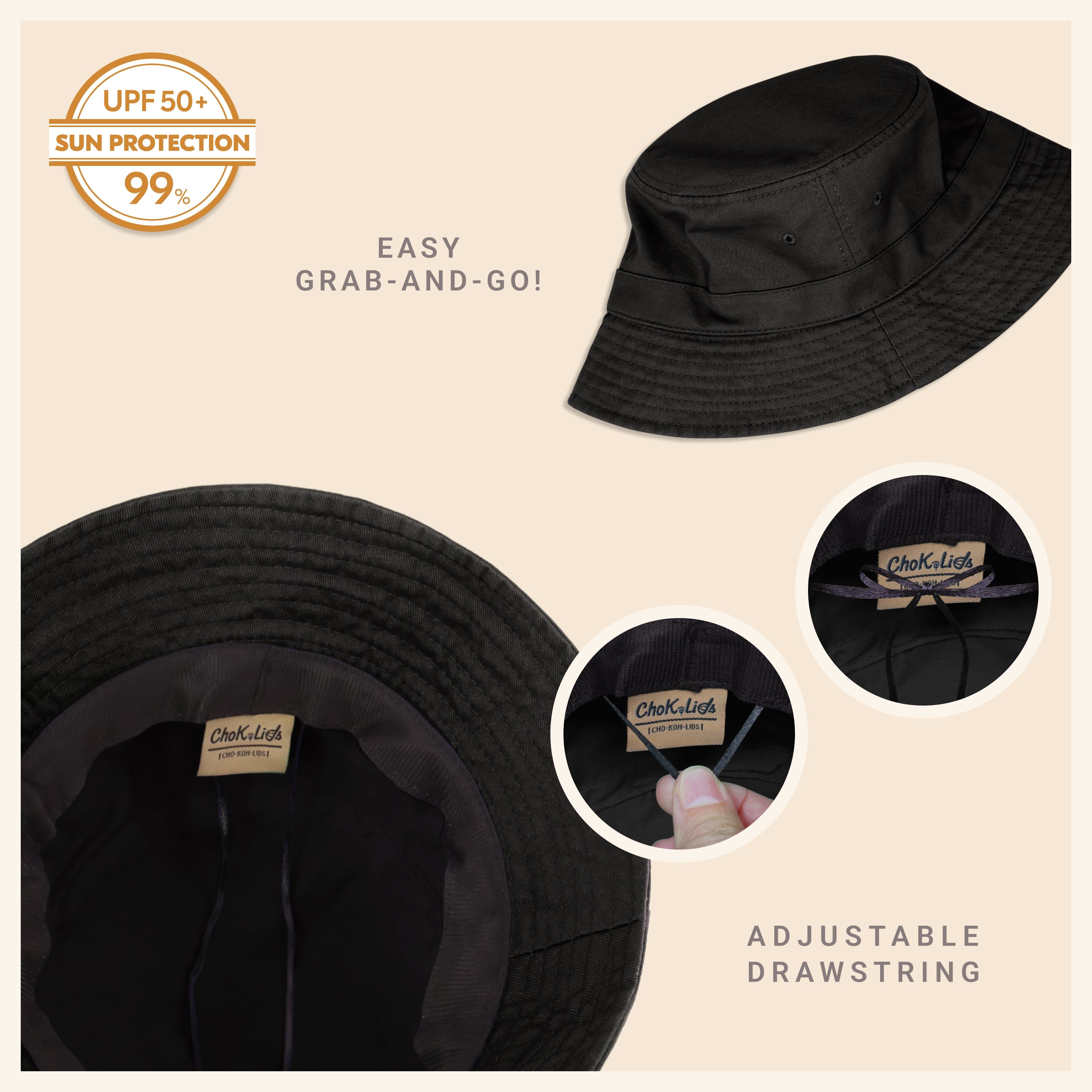Bob classique en coton pour l'été – Chapeau de soleil léger en coton
