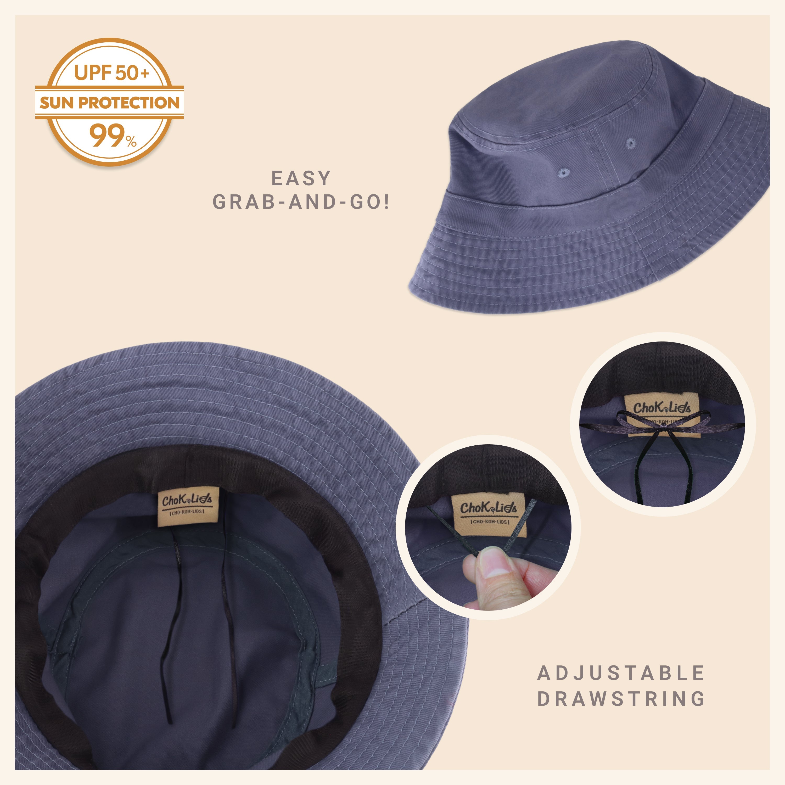 Bob classique en coton pour l'été – Chapeau de soleil léger en coton