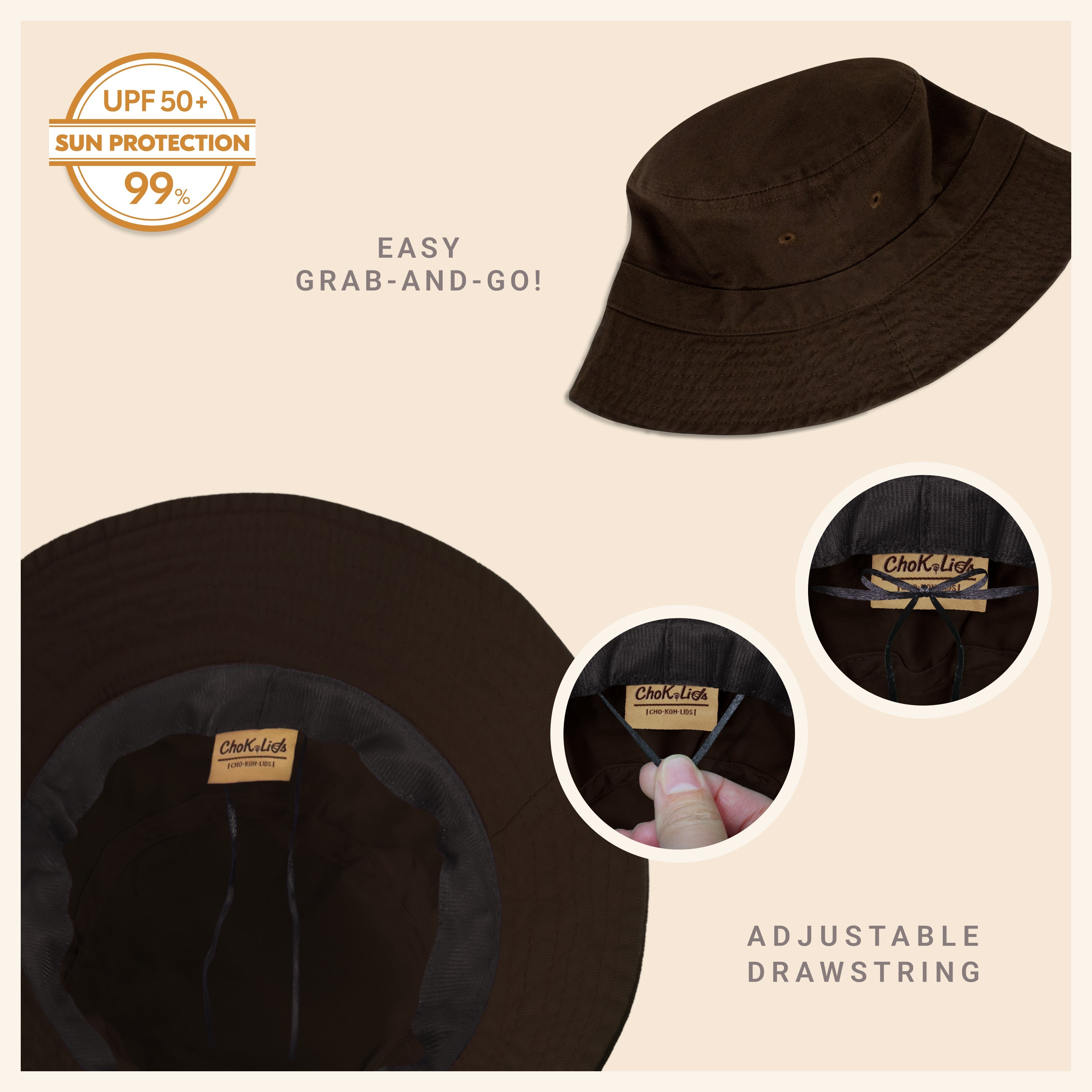 Bob classique en coton pour l'été – Chapeau de soleil léger en coton
