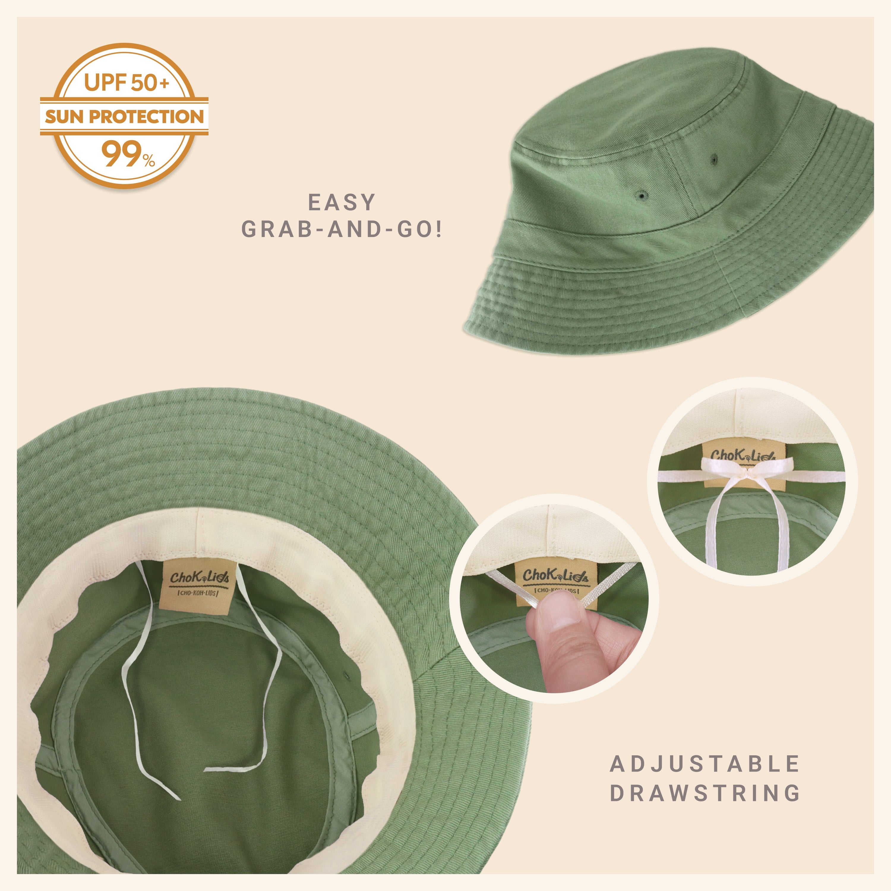 Bob classique en coton pour l'été – Chapeau de soleil léger en coton