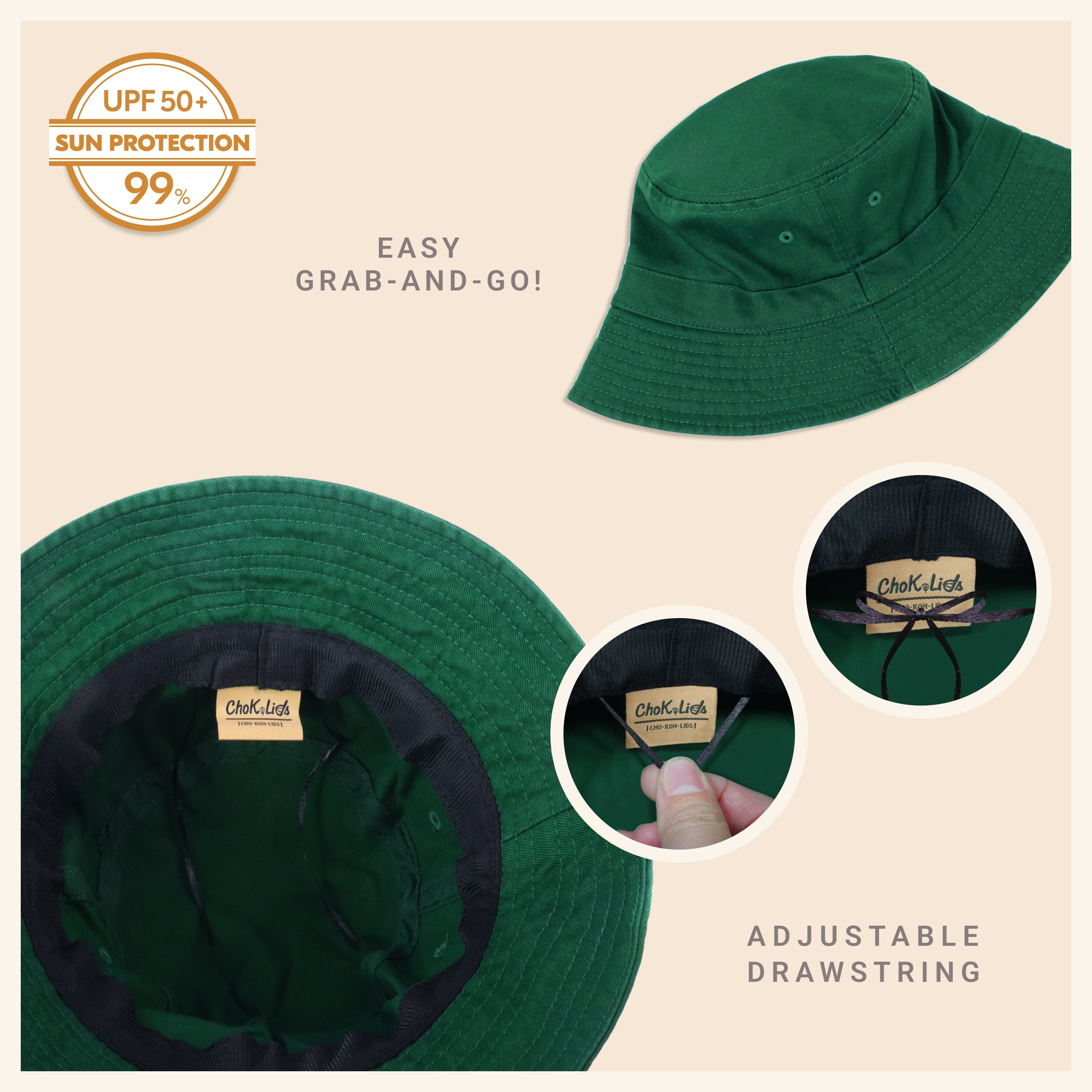 Bob classique en coton pour l'été – Chapeau de soleil léger en coton