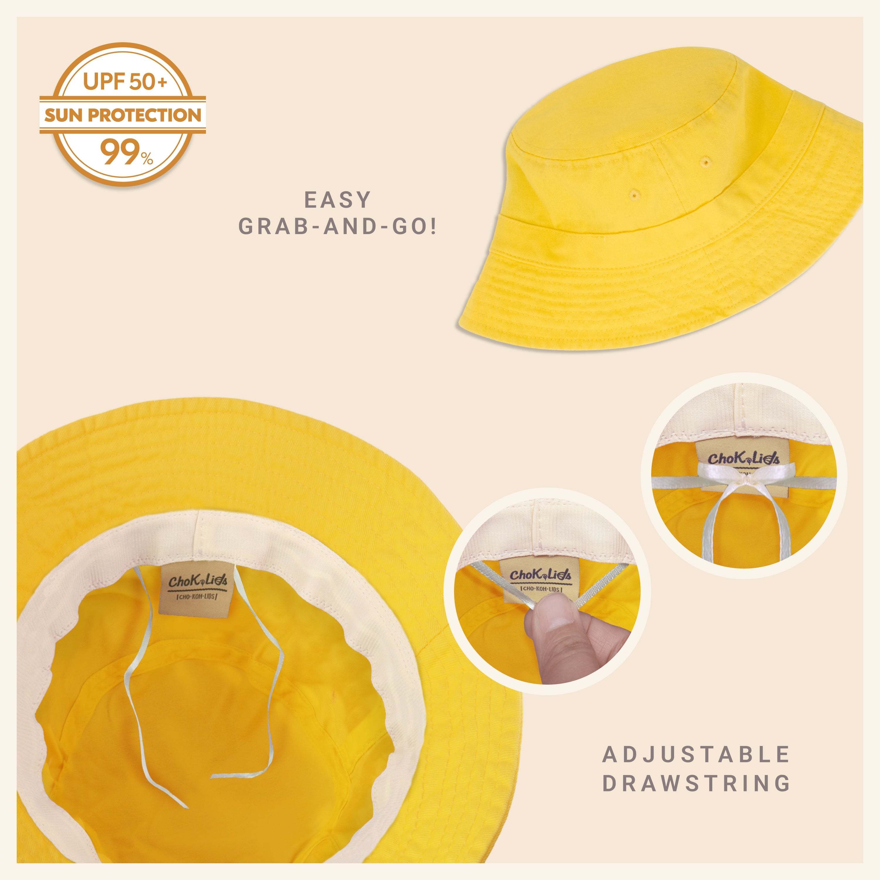 Bob classique en coton pour l'été – Chapeau de soleil léger en coton
