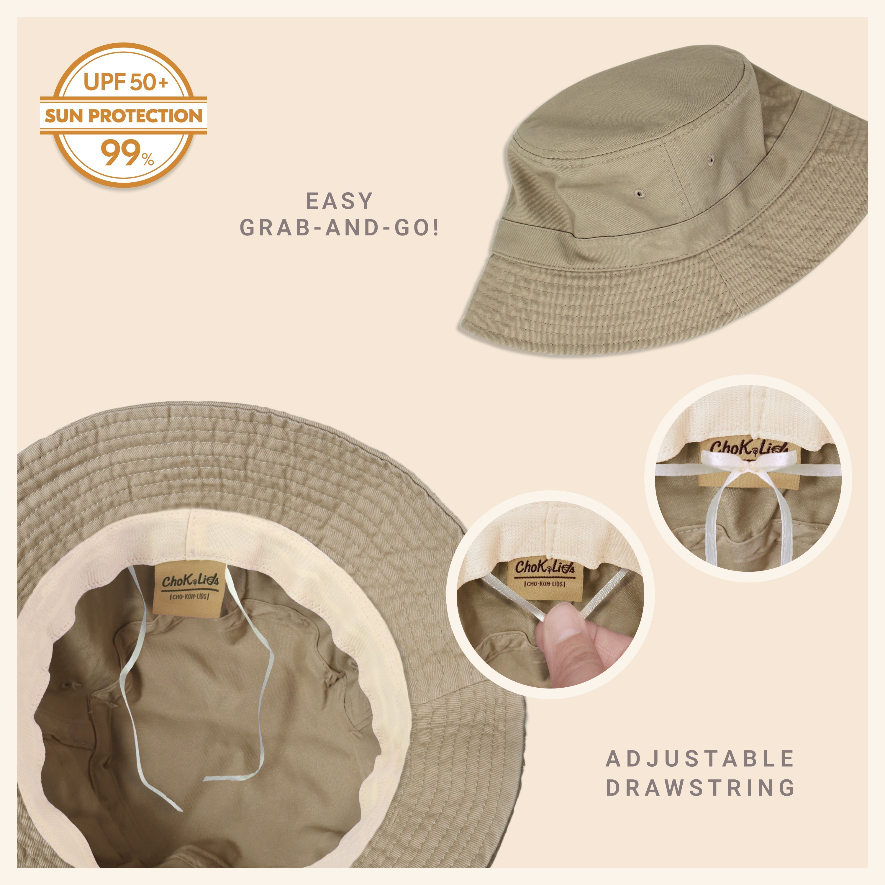 Bob classique en coton pour l'été – Chapeau de soleil léger en coton