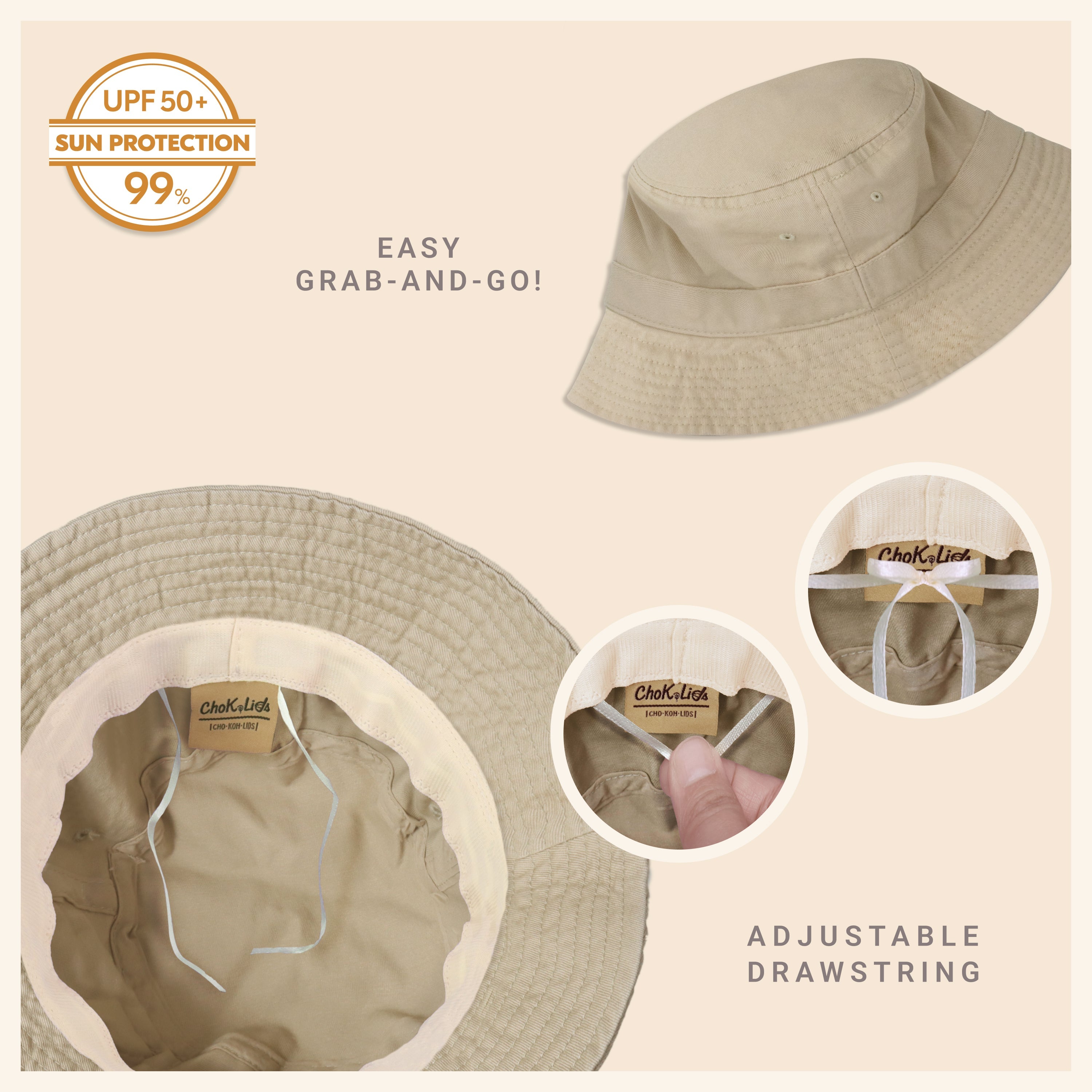 Bob classique en coton pour l'été – Chapeau de soleil léger en coton