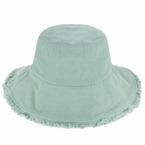 Bob à larges bords effilochés pour l'été – Chapeau de soleil léger en coton