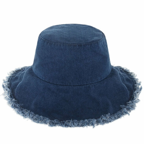 Bob à larges bords effilochés pour l'été – Chapeau de soleil léger en coton