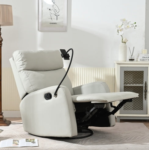Petit fauteuil à bascule moderne, fauteuil inclinable pivotant, chaise de chambre