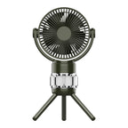 Nouveau ventilateur de camping portable avec lampe et télécommande