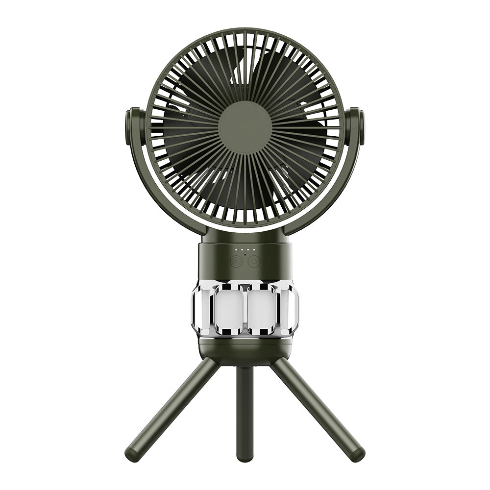 Nouveau ventilateur de camping portable avec lampe et télécommande