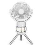 Nouveau ventilateur de camping portable avec lampe et télécommande