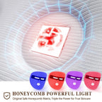 Masque facial LED, outil de soin du visage, masque de luminothérapie rouge pour le visage, pour les soins de la peau à domicile et en voyage.