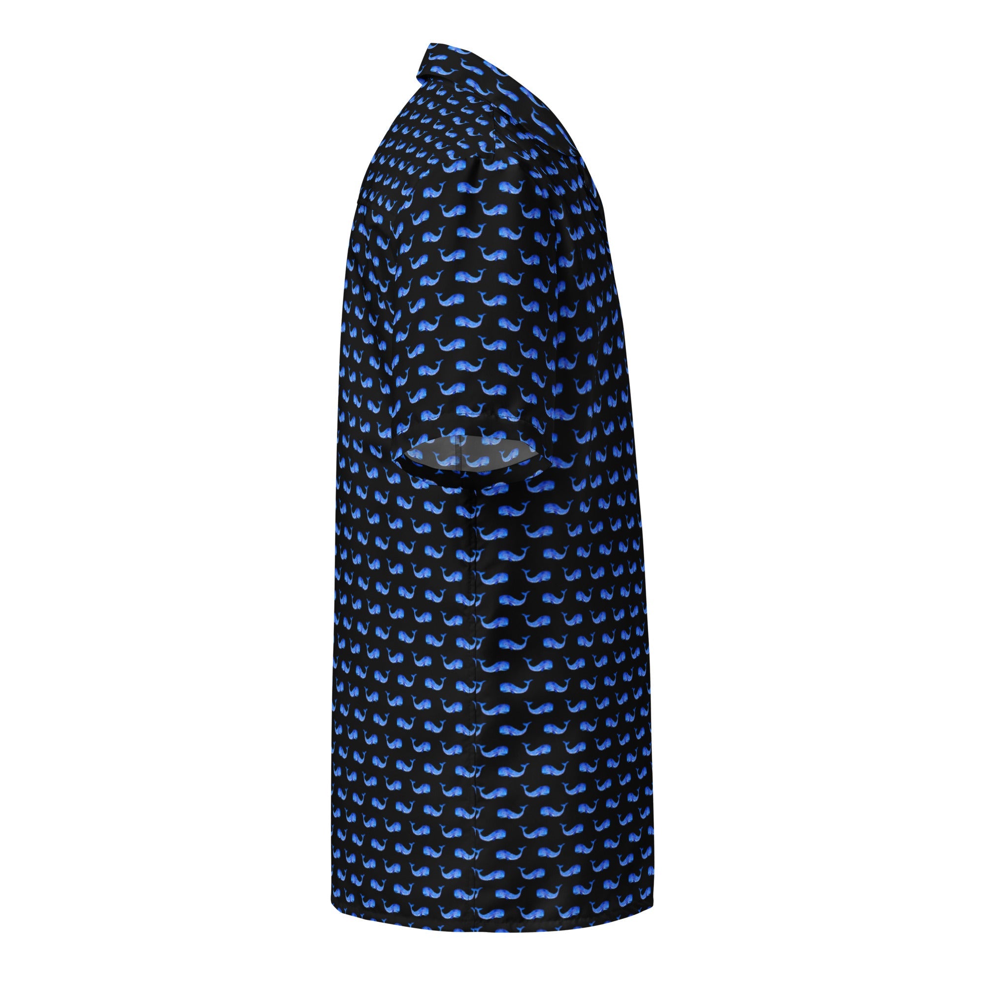 Chemise hawaïenne boutonnée Midnight Whale Party - Collection Été Côtier