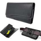 Étui portefeuille AISCELL avec clip ceinture, en cuir noir, avec fente pour cartes, compatible avec iPhone 16 Pro Max, 16 Plus, 15 Pro Max, 15 Plus, 14 Plus, 14 Pro Max, 13 Pro Max et 12 Pro Max (compatible avec les coques de protection pour iPhone 17 pou
