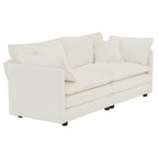 Canapé double moderne en tissu avec 4 coussins