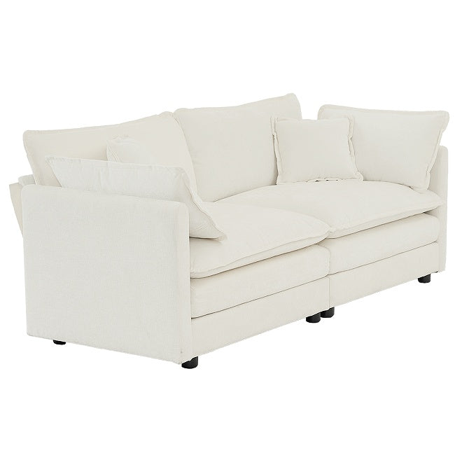 Canapé double moderne en tissu avec 4 coussins