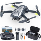 Drone Holyton HT50 avec caméra 4K pour adultes, télécommande, GPS, retour automatique, mode « Suivez-moi », moteur sans balais, vol circulaire, vol par points de passage, maintien d'altitude et mode sans tête.