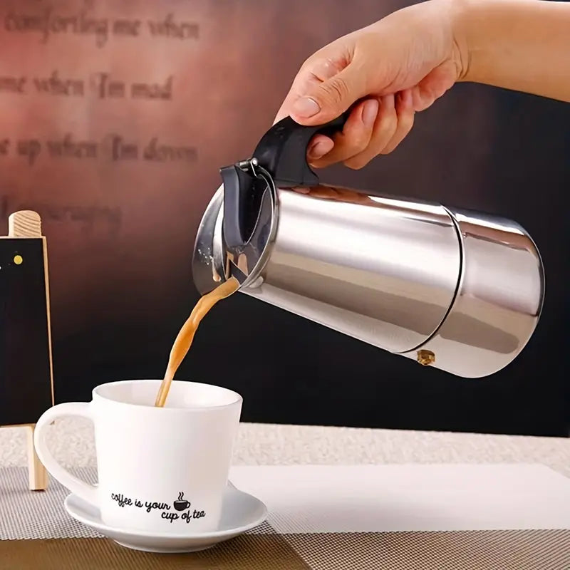 Cafetière italienne Moka en acier inoxydable