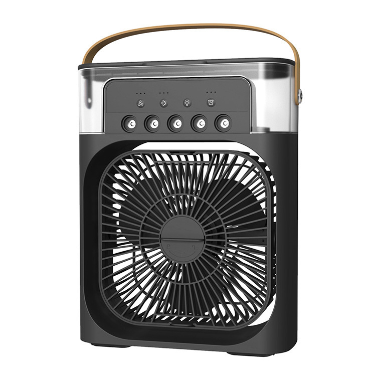 Humidificateur d'air avec ventilateur USB rafraîchissant, veilleuse LED et brumisateur d'eau