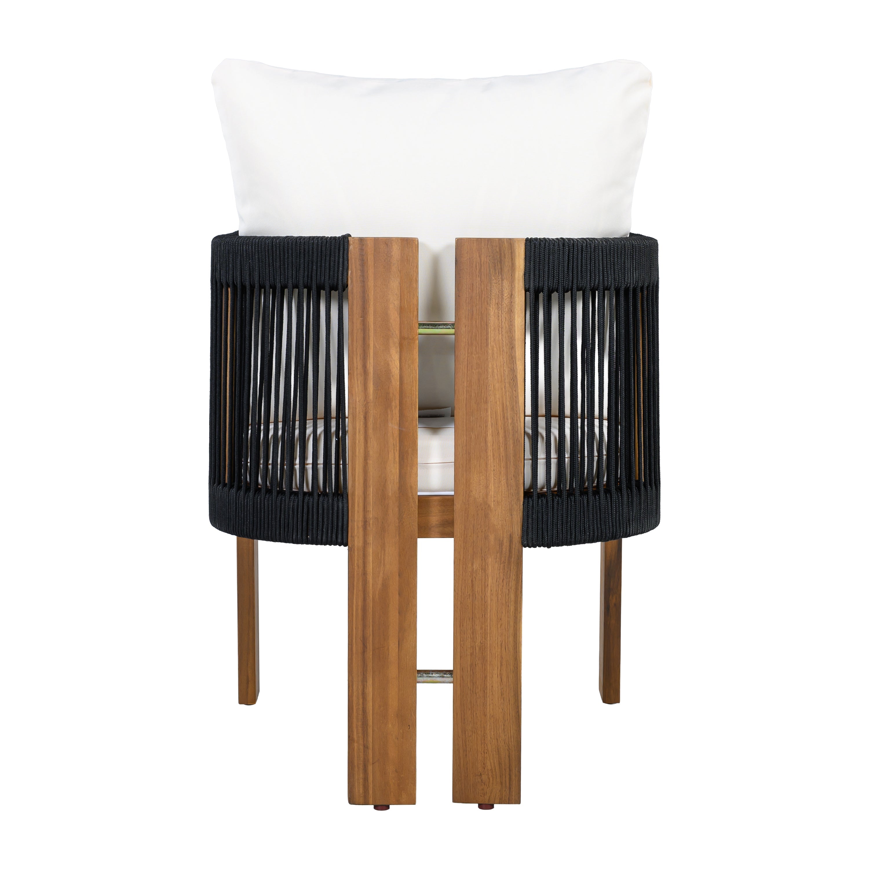 Ensemble de salle à manger d'extérieur de luxe 5 pièces pour 4 personnes, en bois d'acacia massif