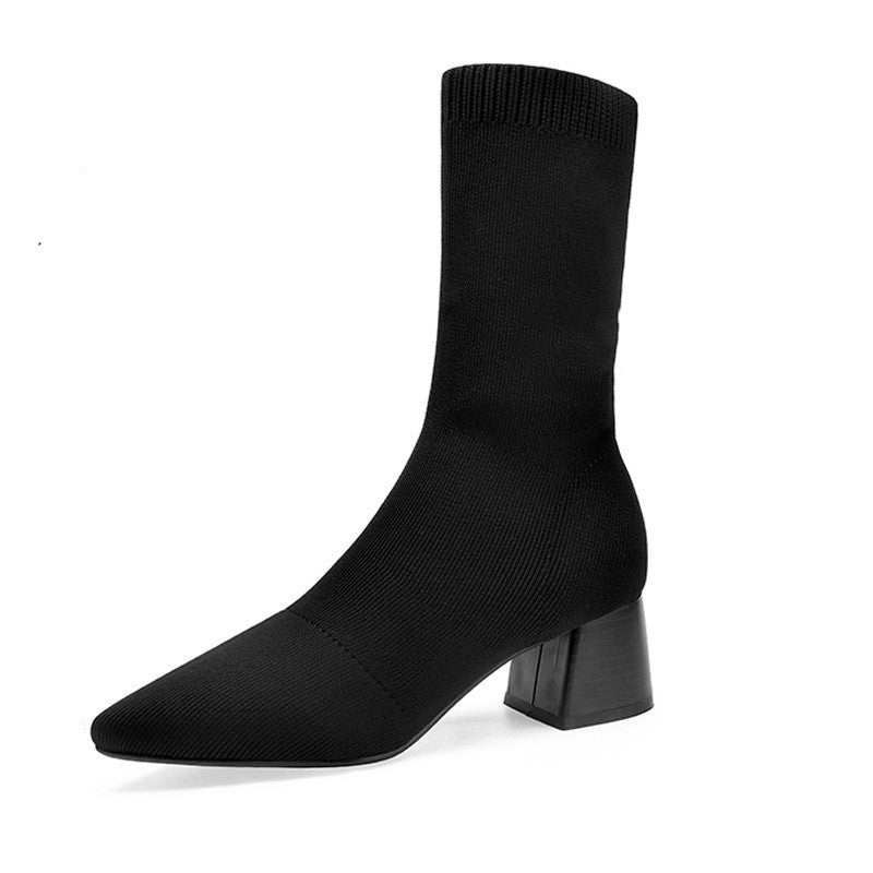 bottes à talons hauts d'hiver pour femmes