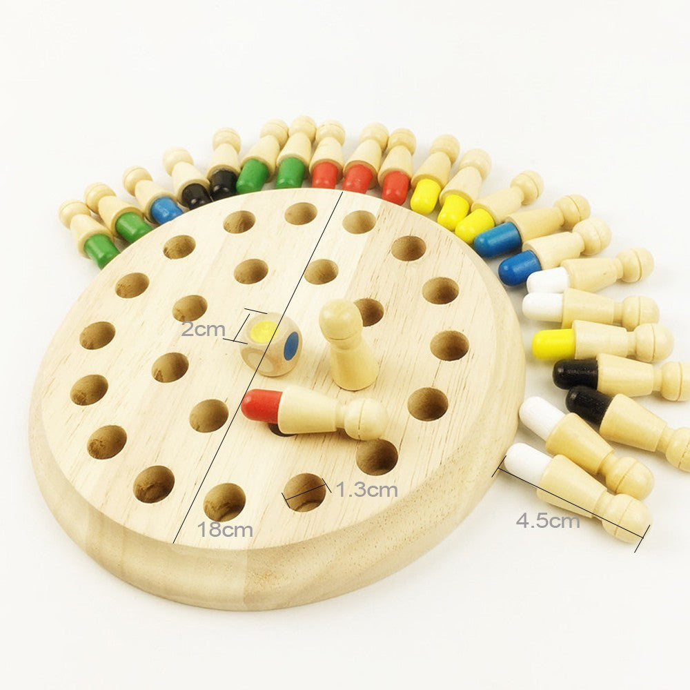 Jeu de mémoire en bois pour les échecs