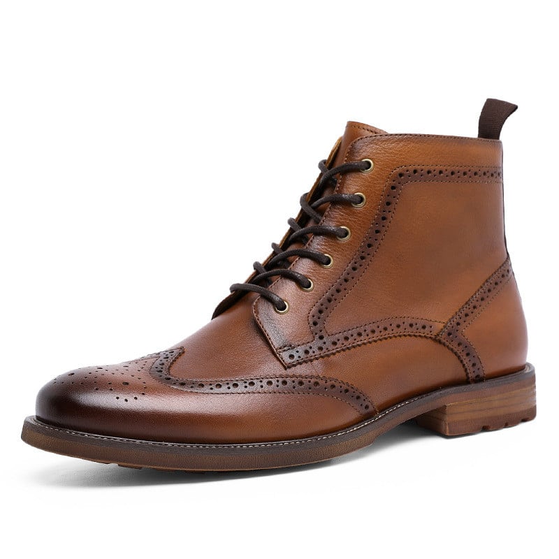 Bottes en cuir pour hommes, style anglais business