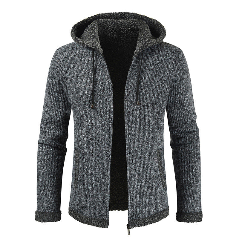 Gilet cardigan à capuche décontracté pour homme