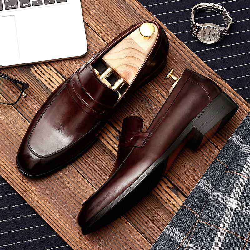 Chaussures de ville en cuir pour hommes, style nouveau