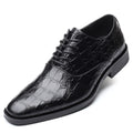 Chaussures décontractées en cuir britannique pour hommes grandes tailles