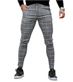Pantalon décontracté à carreaux tendance pour homme (grandes tailles)