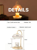 Lampe chauffe-bougie nuage mignonne et unique avec minuterie pour grandes bougies