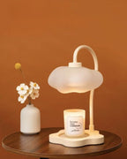 Lampe chauffe-bougie nuage mignonne et unique avec minuterie pour grandes bougies