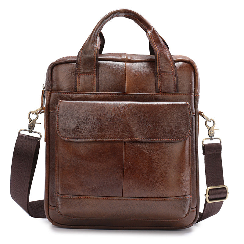 Sac à main d'affaires rétro pour homme, mallette en cuir de 30 cm